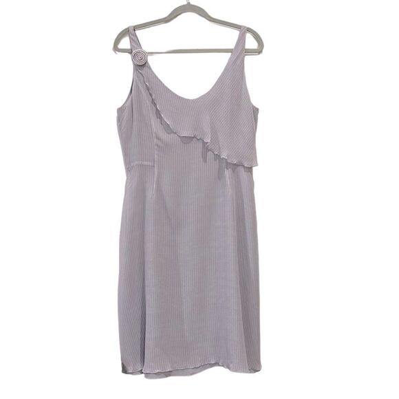 Armani Collezioni Purple Silk Sleeveless Ruffle Cocktail Dress Sz 12 Lavender    - Picture 1 of 12